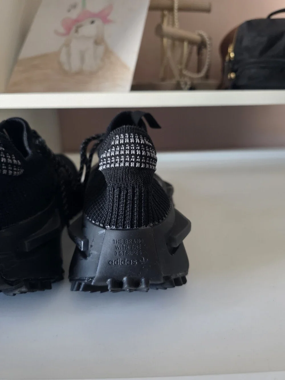 adidas Black Knit Slip-On Sneakers